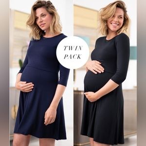 Seraphine Maternity & Nursing Dresses – Twin Pack